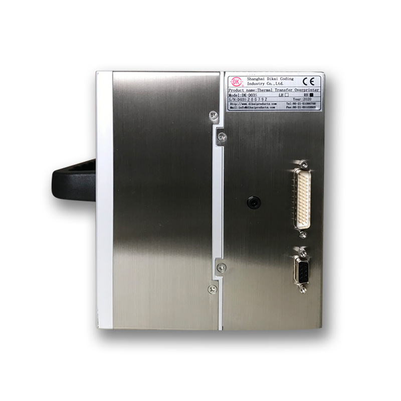DIKAI D03S 32mm Thermal Transfer Overprinter dengan AC100-240V 50/60Hz Power dan 6bar/90psi Air Supply untuk 32x60mm/32x100mm Print Area