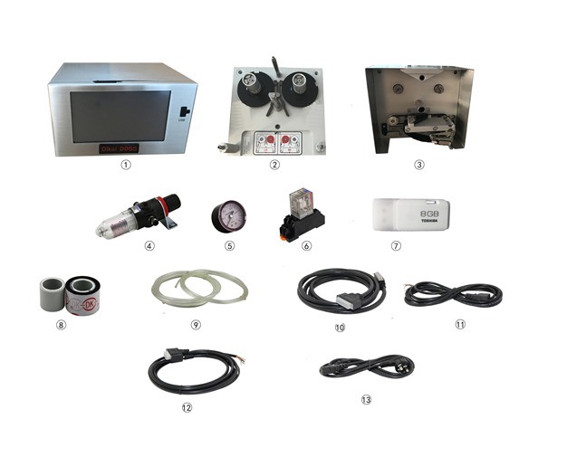 DIKAI D05S Termal Transfer Overprinter otomatis dengan 53mm * 150mm Max Print Area dan 6bar / 90psi Air Supply